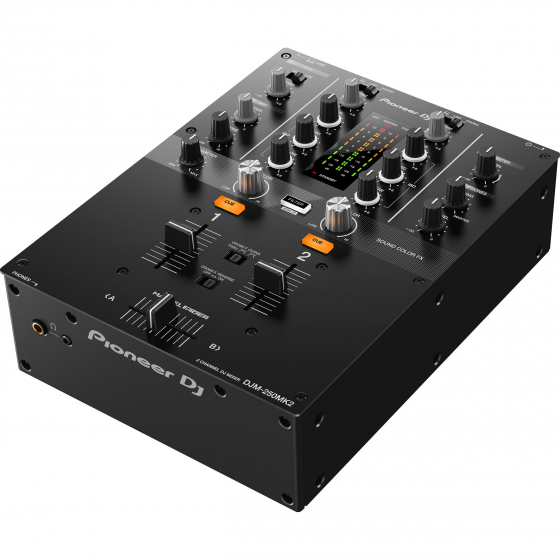 Pioneer DJM-250MK2 2 Channel Compact DJ Mixer with rekordbox DVS - Black