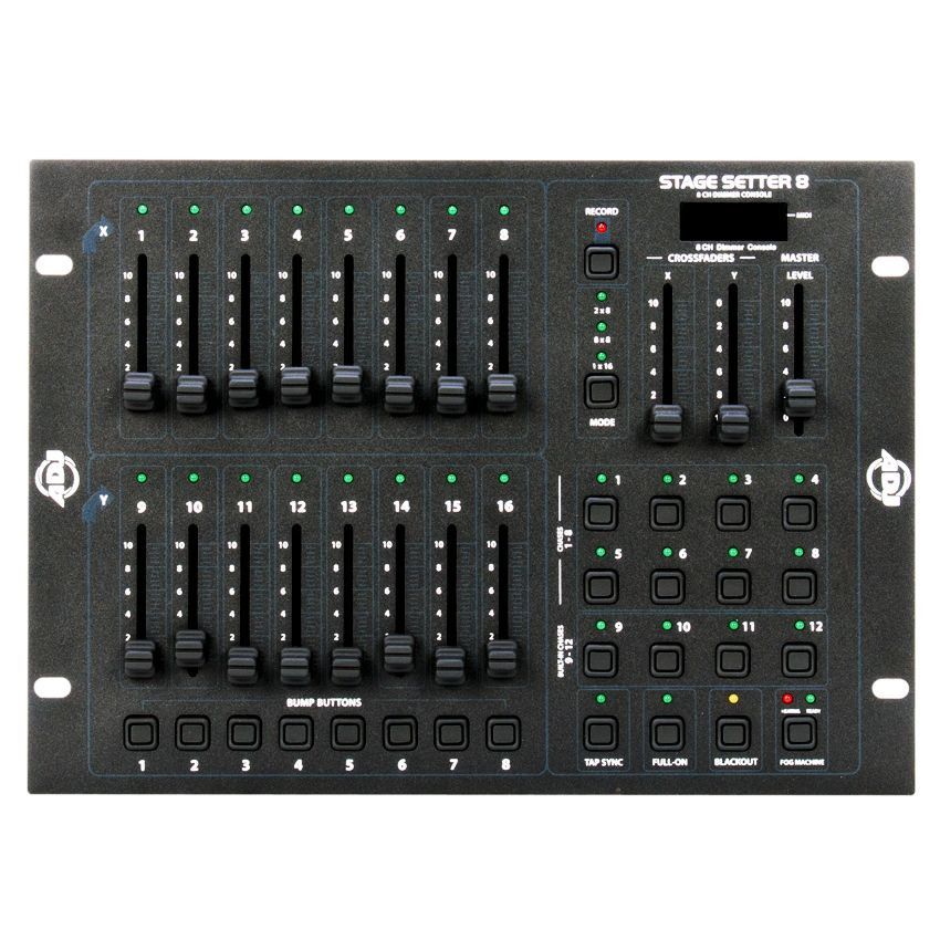 ADJ Stage Setter 8 8 Channel DMX Lighting Console with Presets and MIDI
