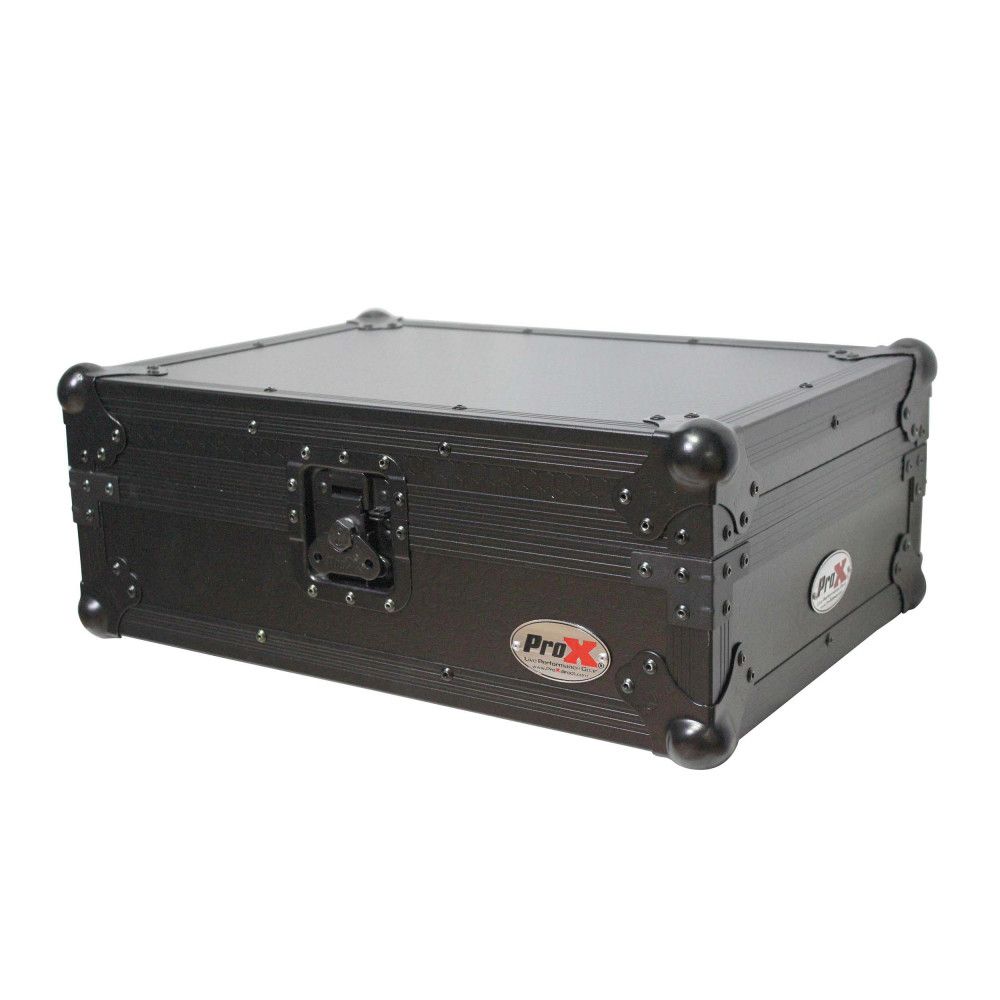 PROX-XS-M12BL Universal 10" - 12" Mixer Case BLACK on BLACK-10" to 12.6" width & 15" deep