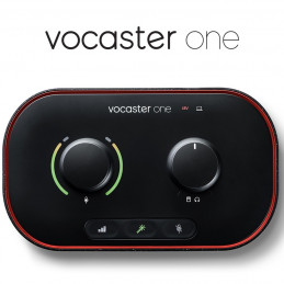 Focusrite Vocaster-One The podcast interface for solo content creators* Broadcast quality sound – Get studio sound in second