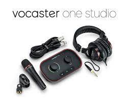 Focusrite Vocaster-One-Studio The essential podcasting kit* As above but includes Broadcast mic and headphones – The include